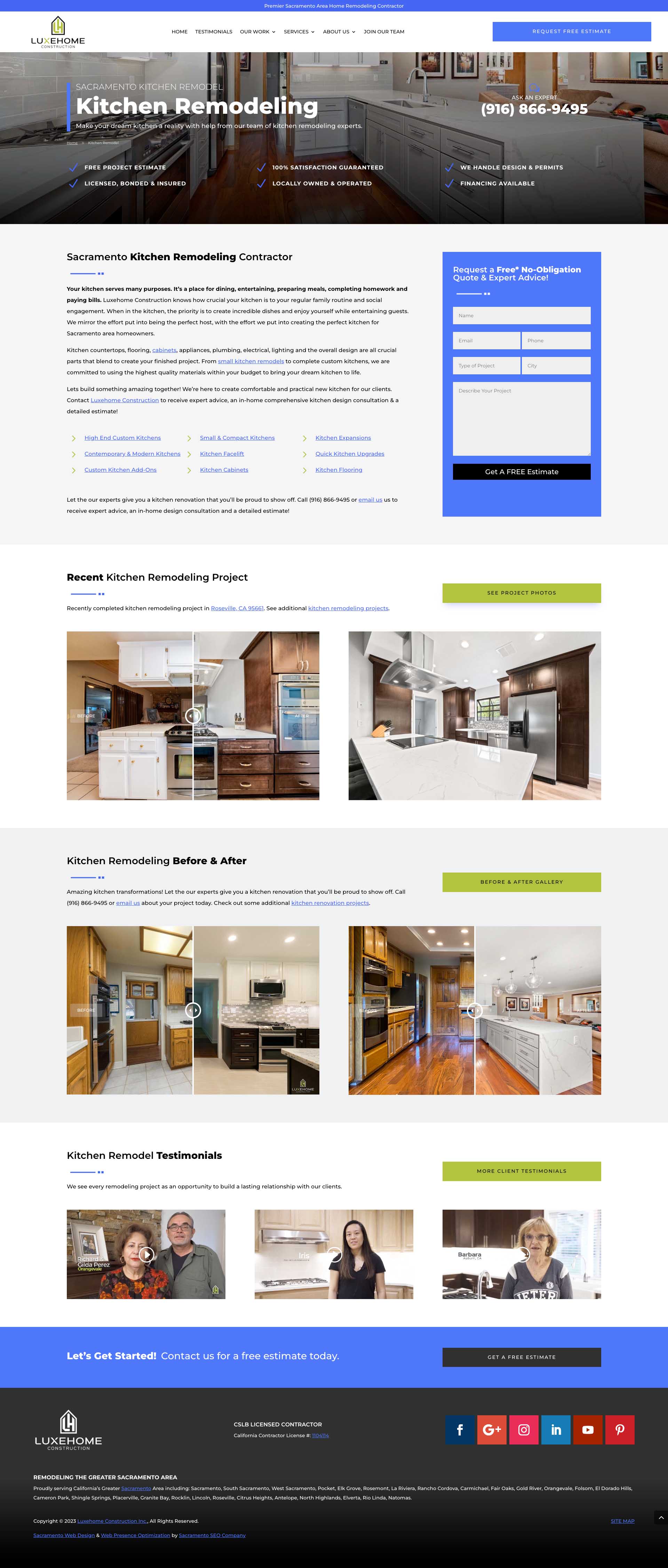 Luxehome Construction - Kitchen Remodel Service Page
