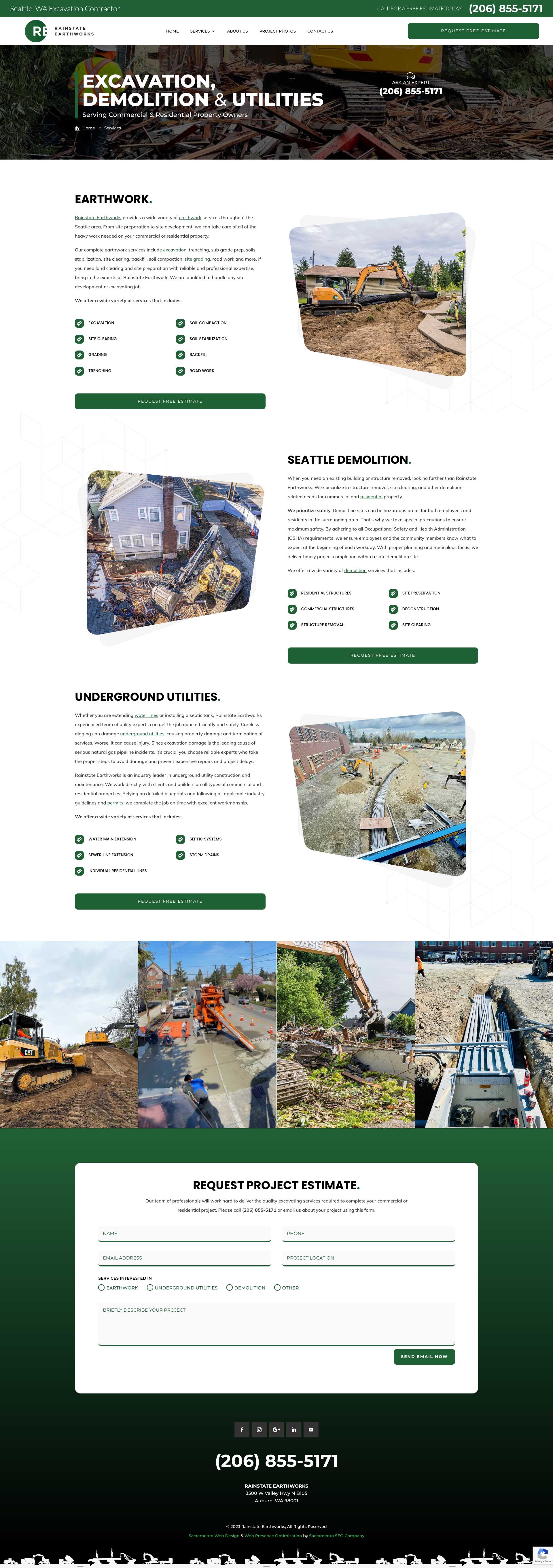 Rainstate Earthworks - Services Page