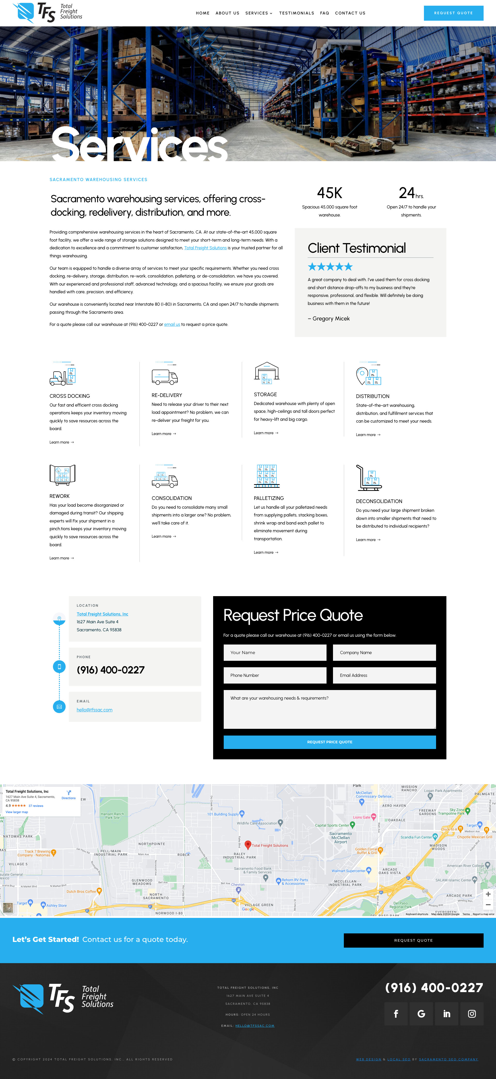 Crossdock Warehouse - Services Page