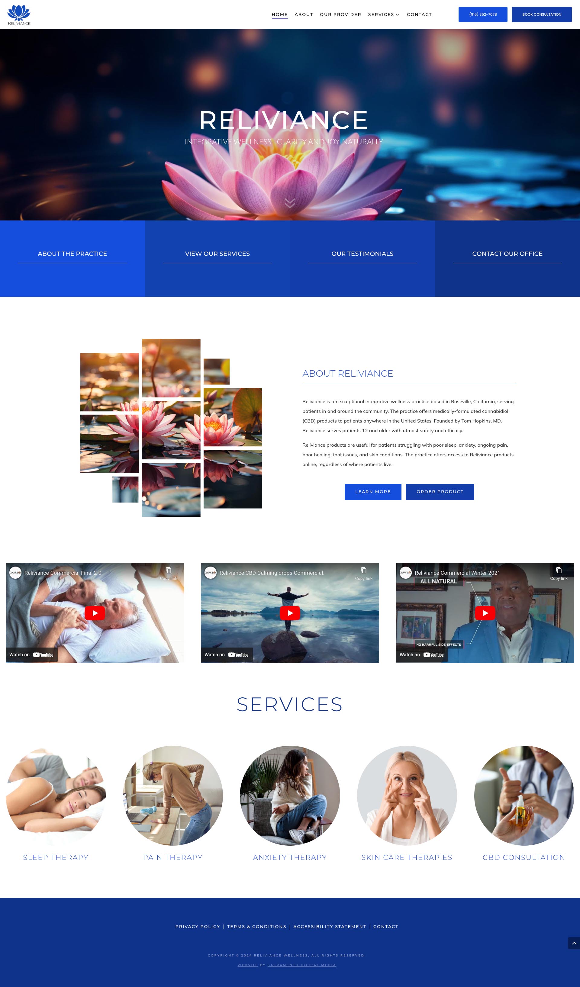 Reliviance - Home Page