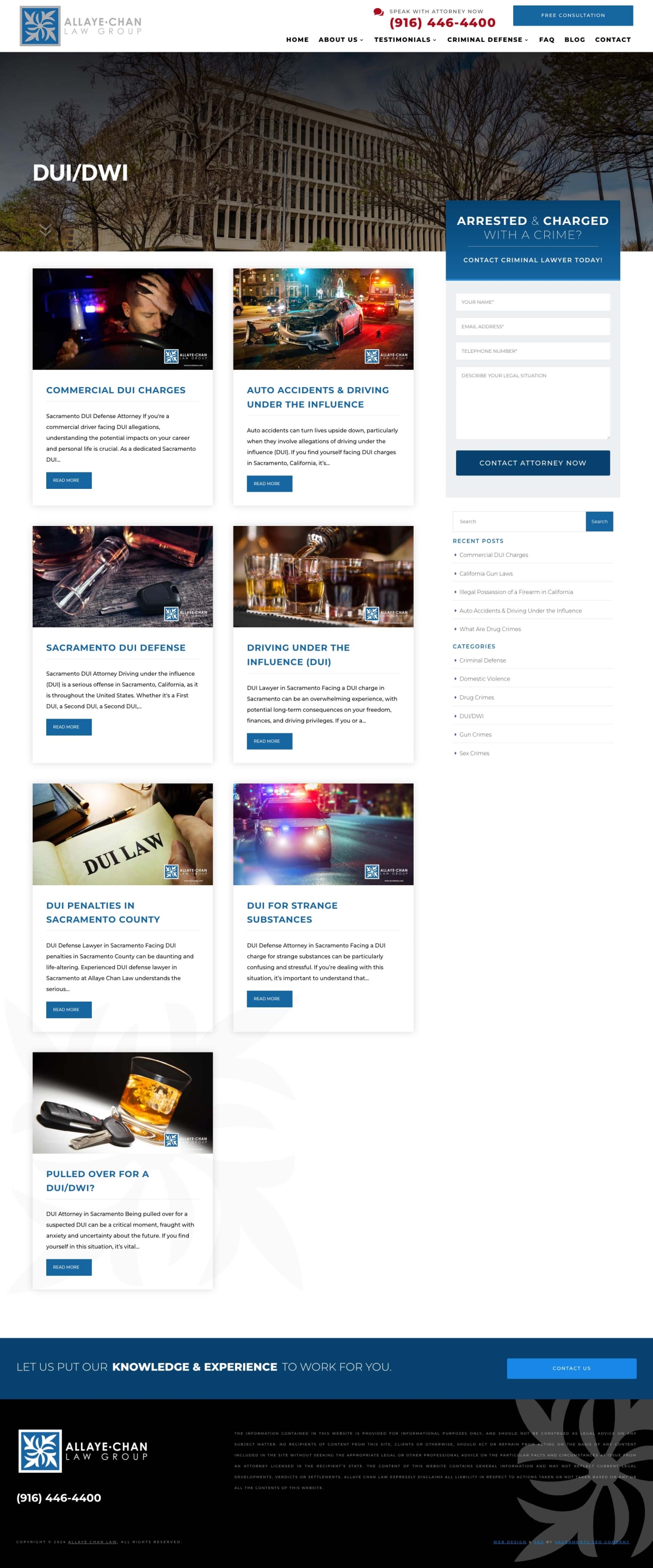 Sacramento Web Design Firms - Criminal Lawyer - Blog Archive Page