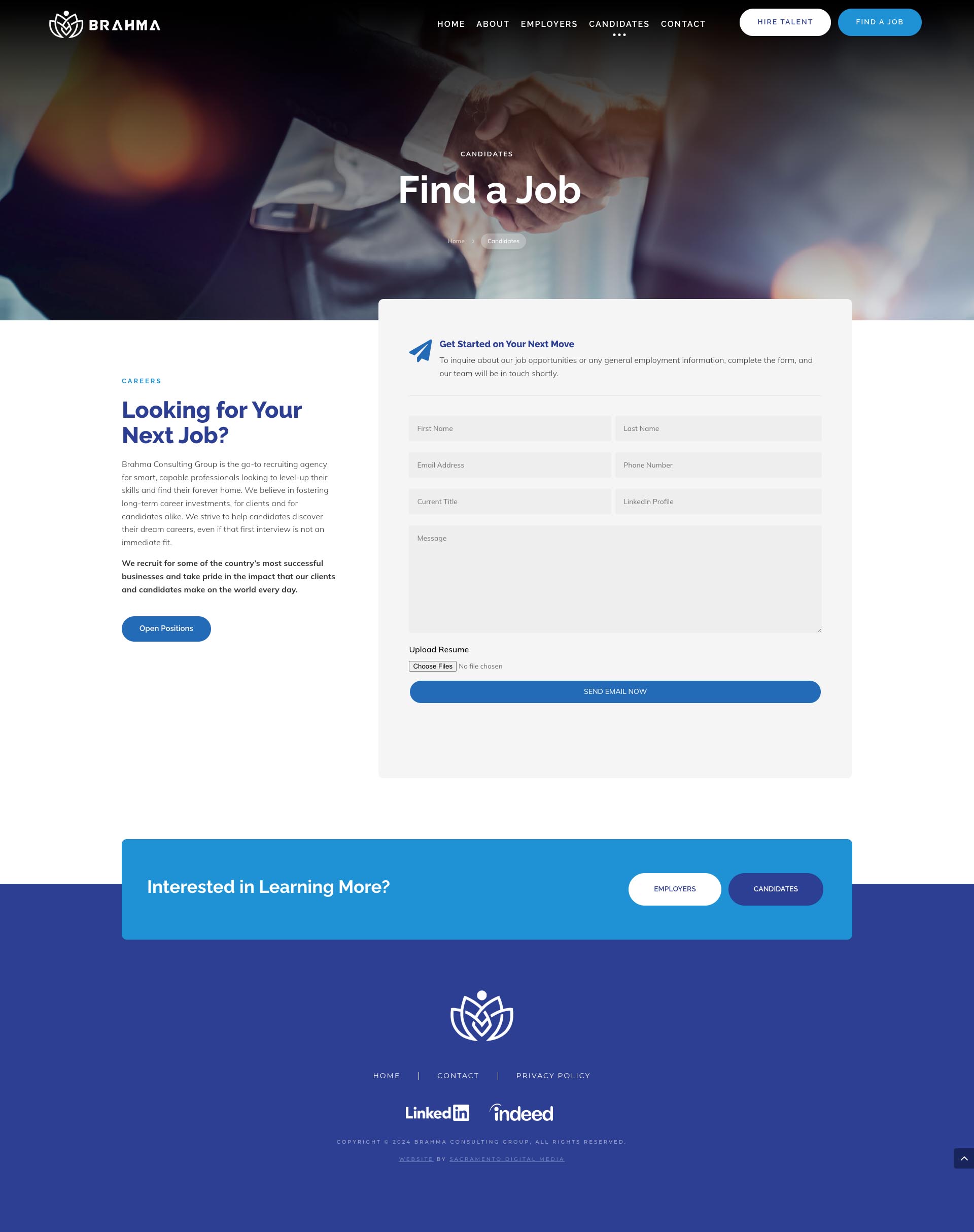 Sacramento Web Design Group - Professional Service - Find a Job Page