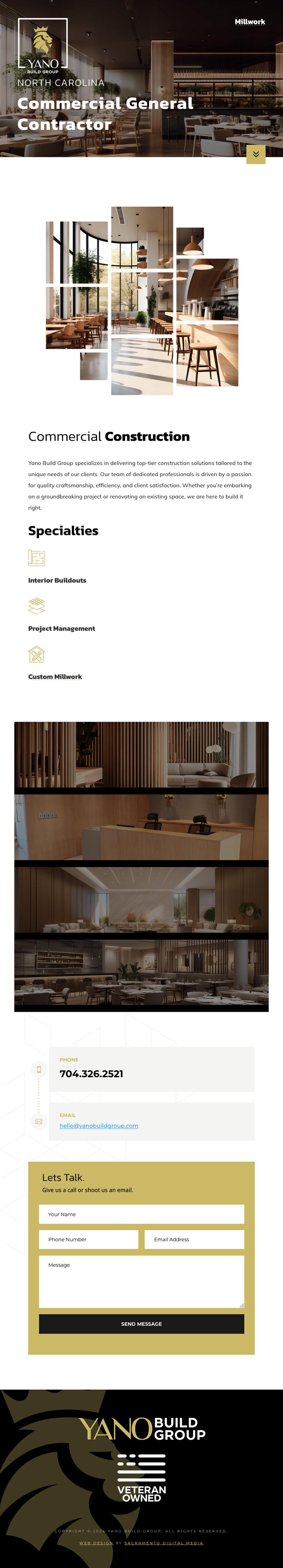 Web Design Firms In Sacramento - General Contractor - Tablet View