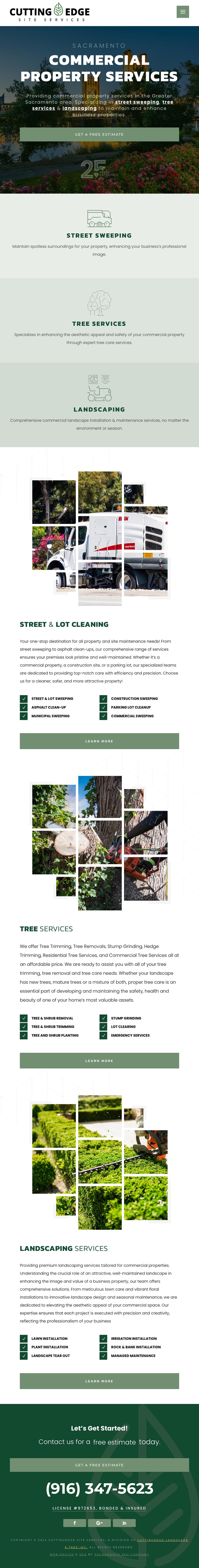 Web Design Sacramento - Cutting Edge Site Services - Tablet View