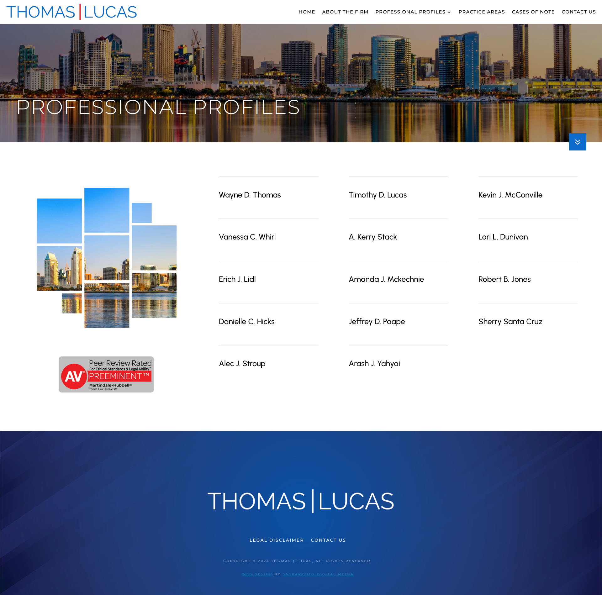 Litigation Law Firm Web Design - Attorneys Page