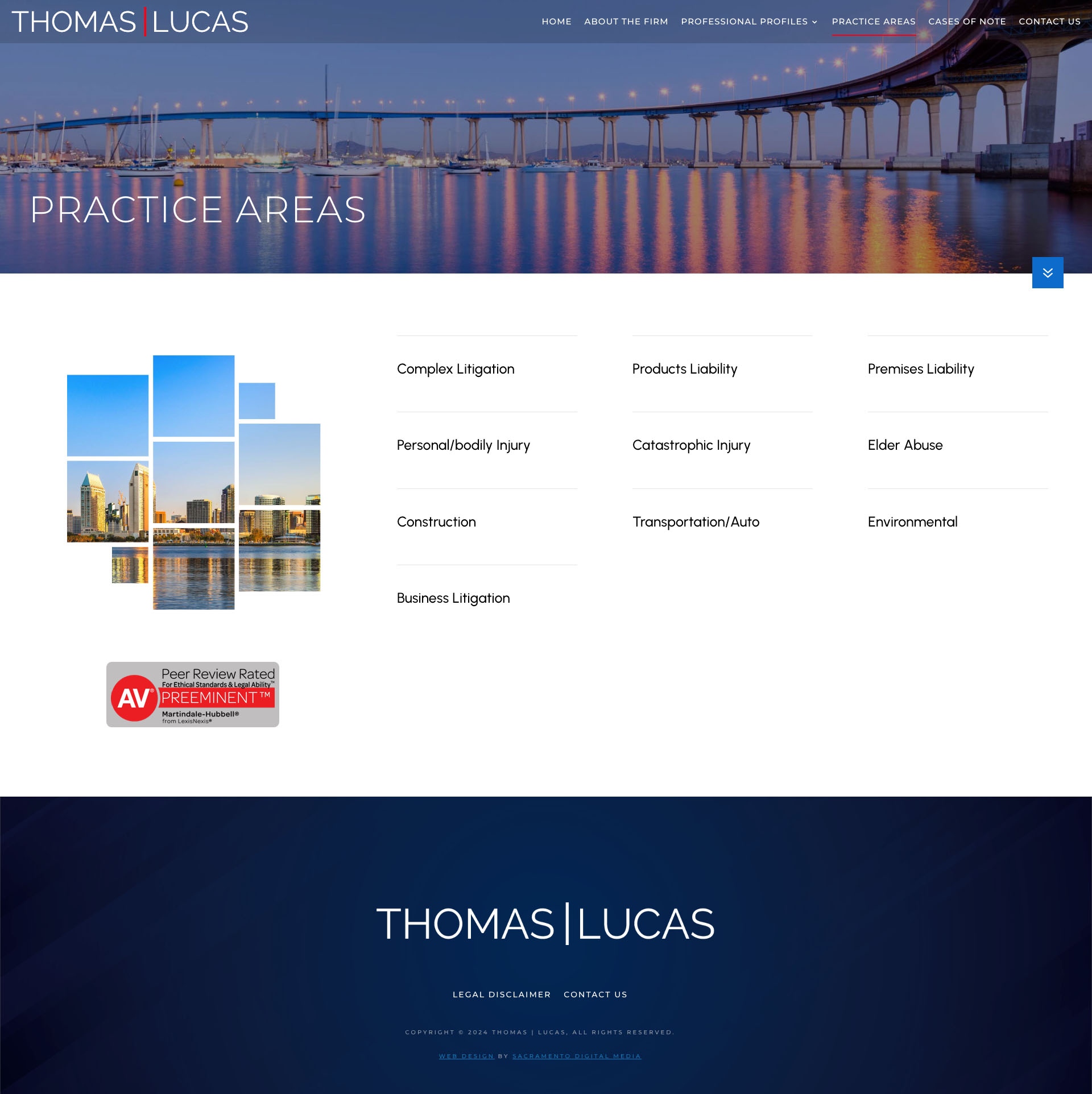 Litigation Law Firm Web Design - Practice Page