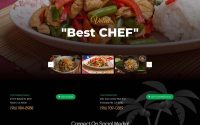 Website Design for Thai Paradise – Sacramento Area Restaurant
